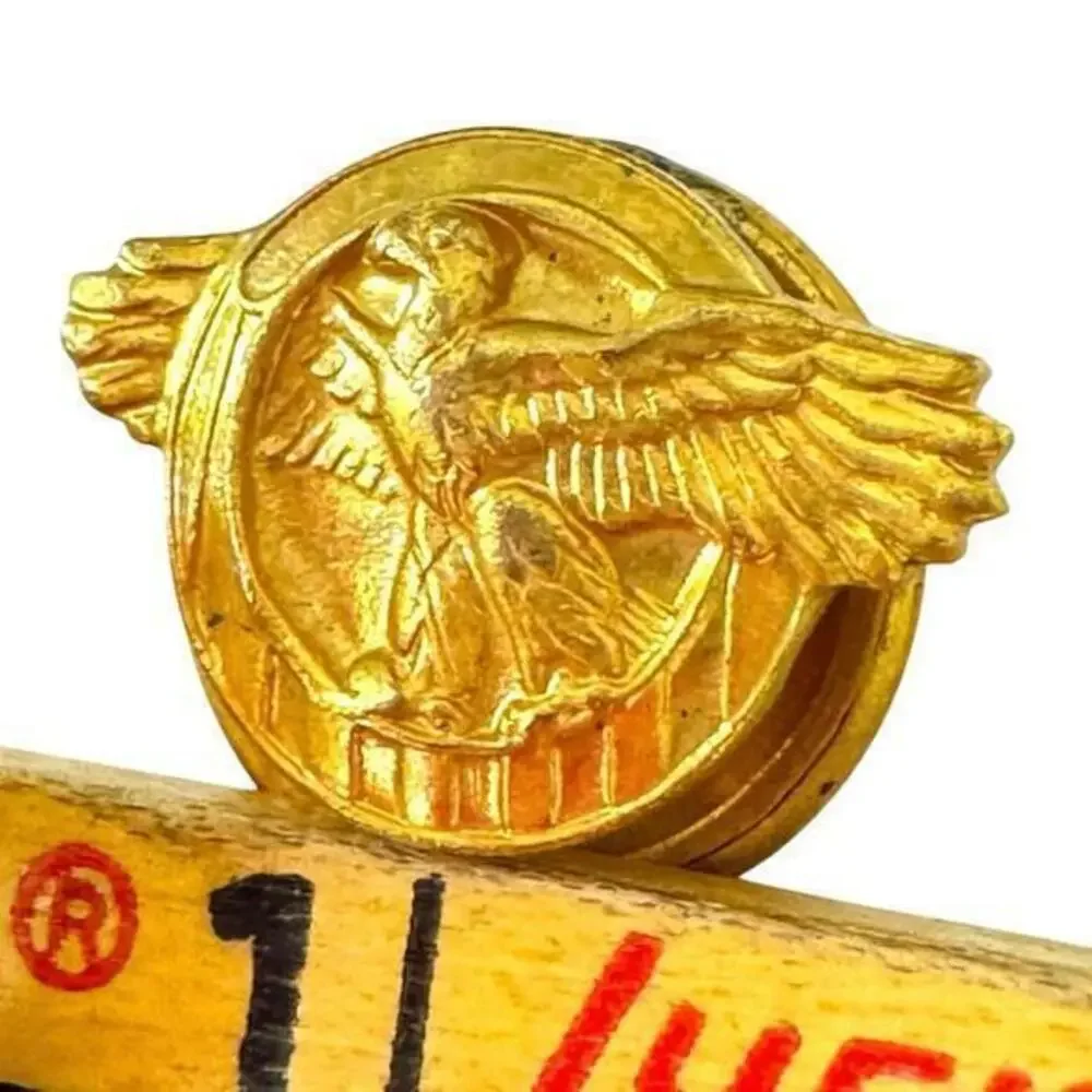 Vintage Gold WWII Ruptured Duck (Honorable Discharge) Lapel Badge Estate Jewelry